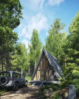 A-frame houses