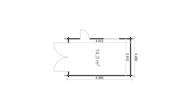 Wooden Garage 3.2×5.2