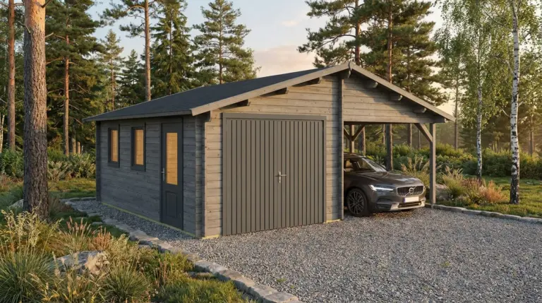 Garage with carport 6.8x5.6