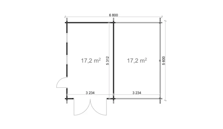 Garage with carport 6.8x5.6