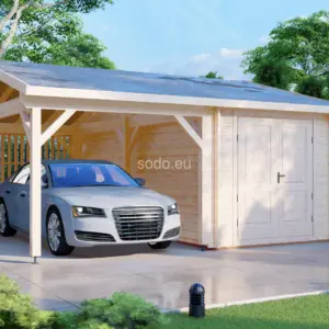 Wooden carport and storage 5.7×5.3