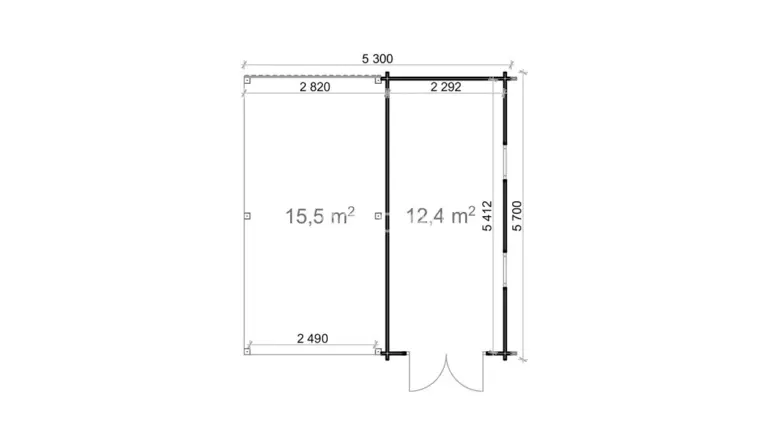 Wooden carport and storage 5.7×5.3